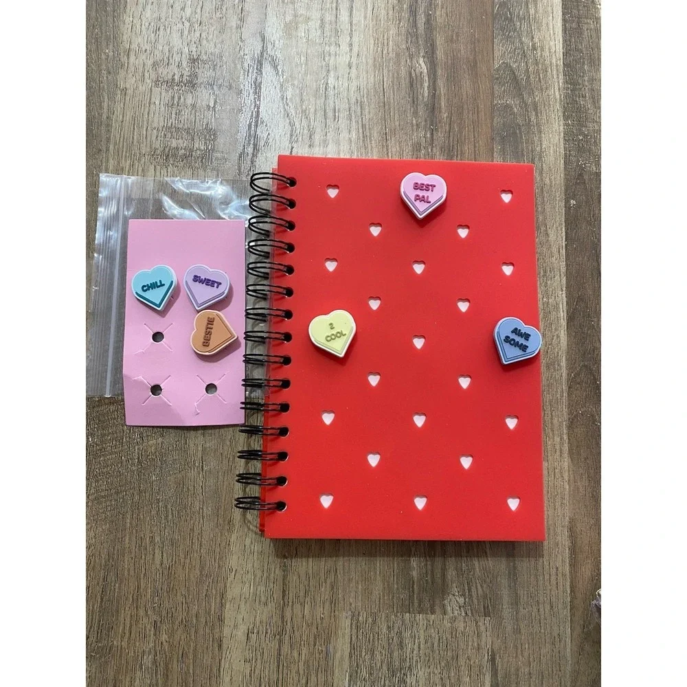 New Culturefly Red‎ Sweet Sayings Widget Spiral Journal Blank Lined Notebook